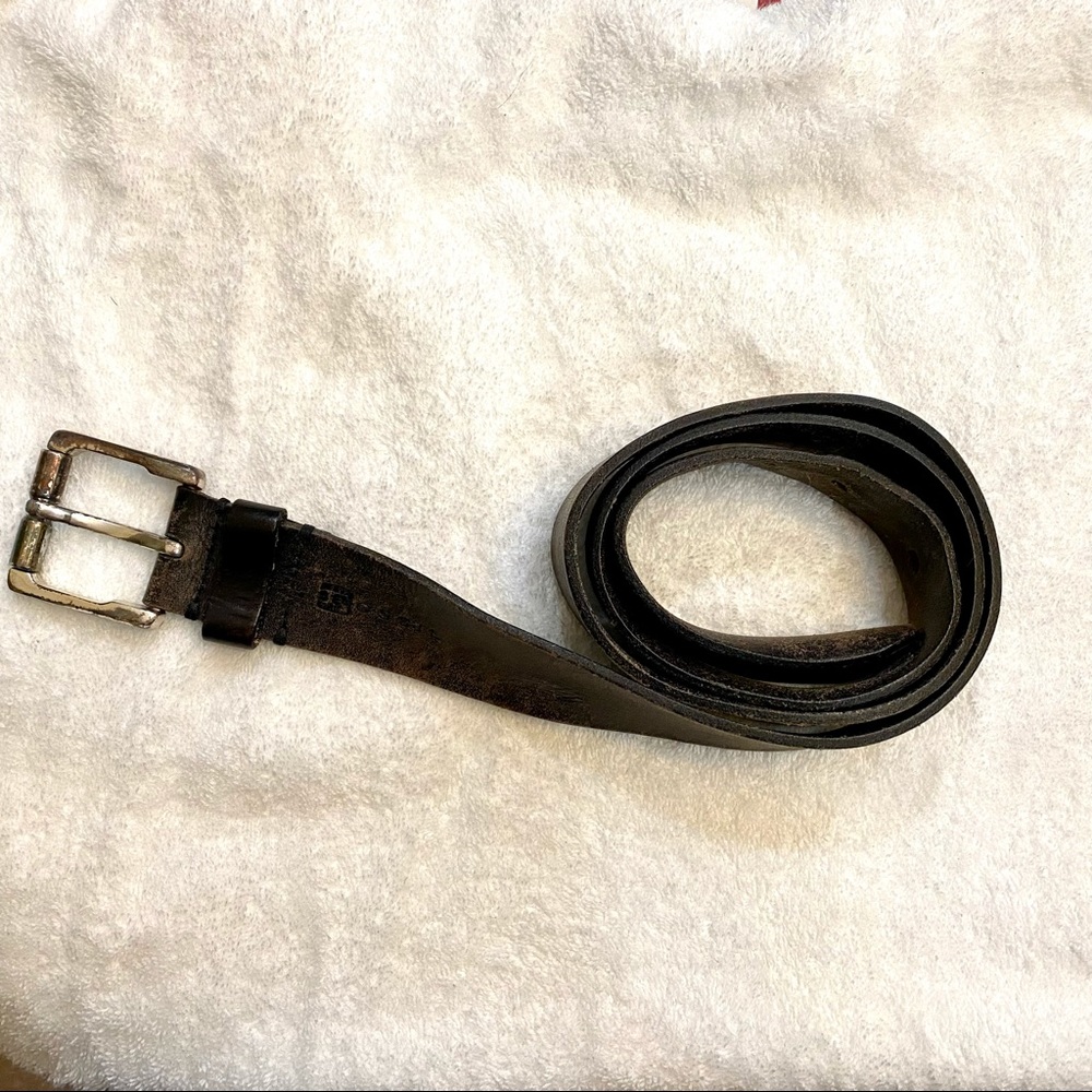 Vintage Fossil brown leather belt 40